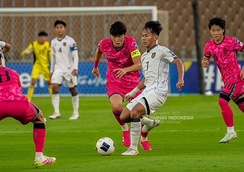 Timnas U-17 Indonesia vs Korea Selatan di Piala Asia U-17 2025