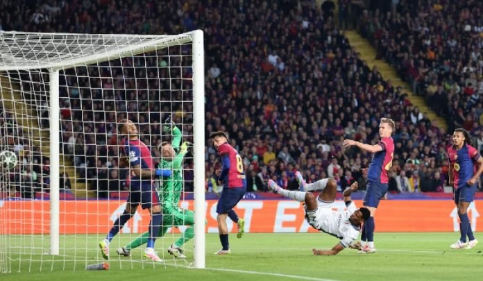 Inter milan melawan barcelona di leg pertama semifinal liga champions