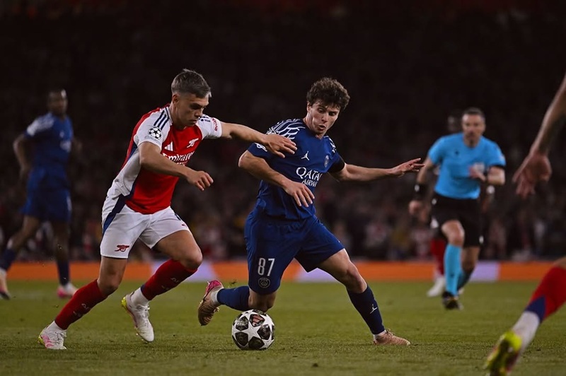 Psg vs arsenal di liga champions