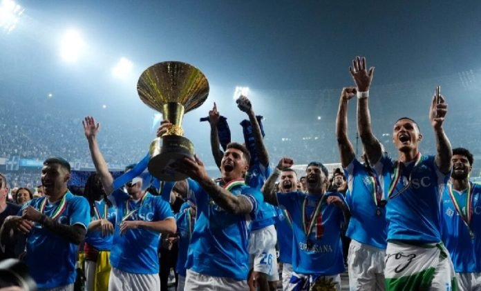 Skuad Napoli rayakan juara Liga Italia 2024-2025