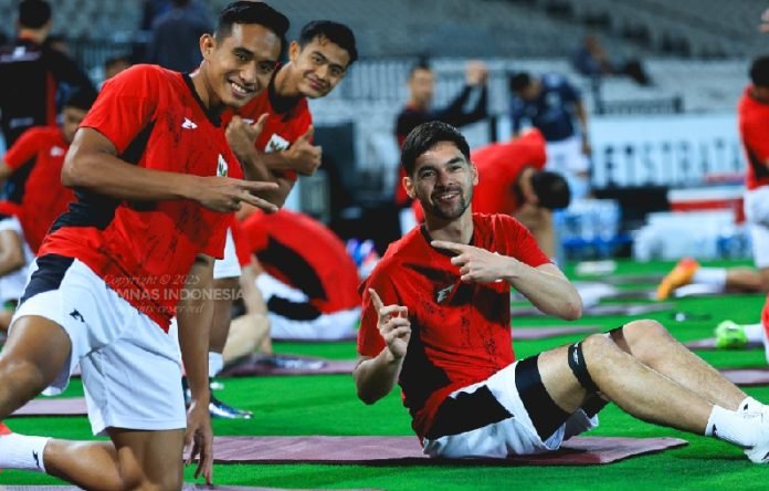 Timnas indonesia saat menggelar tc