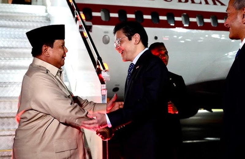 Prabowo dan Lawrence Wong