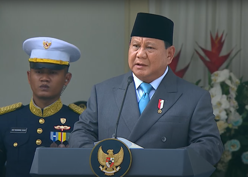 Presiden Prabowo di Upacara Hari Lahir Pancasila
