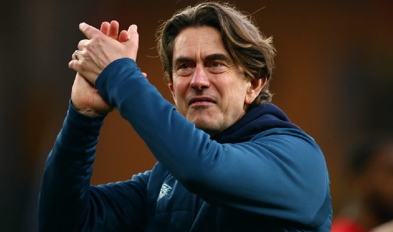 Thomas Frank saat melatih Brentford