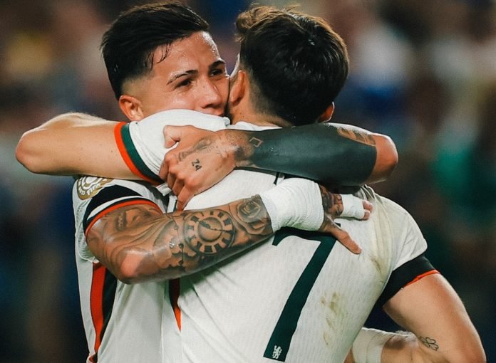 Skuad Chelsea saat laga kontra Palmeiras di Piala Dunia Antarklub 2025