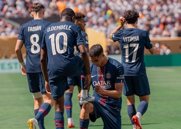 Skuad PSG selebrasi gol di Piala Dunia Antarklub 2025