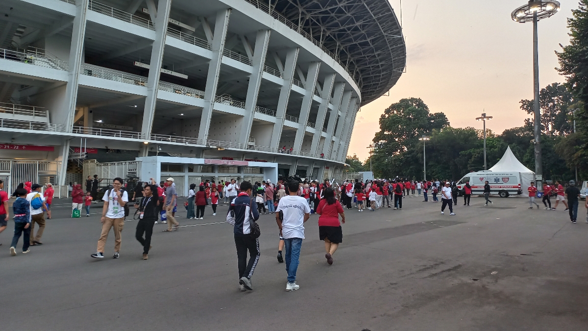 Supporter Timnas jelang Indonesia vs Vietnam