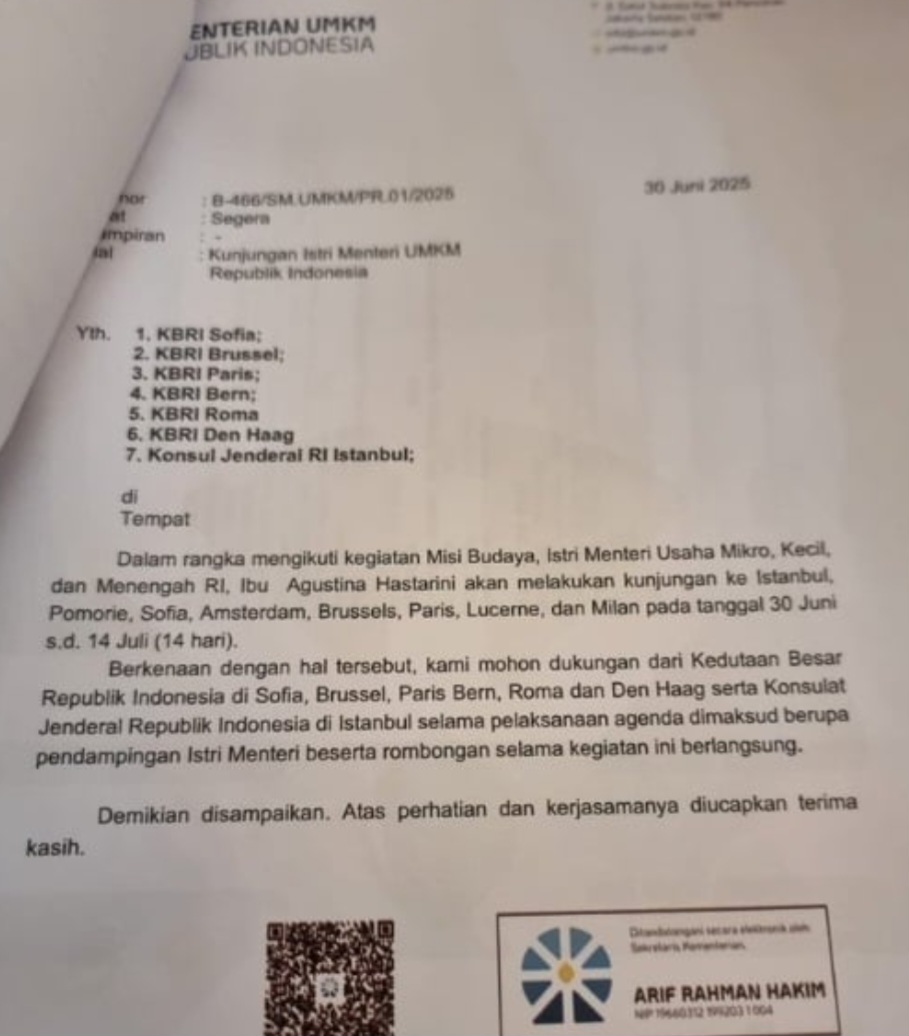 Surat Dinas Untuk Istri Maman