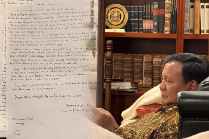 Surat Murid Sekolah Rakyat Untuk Prabowo