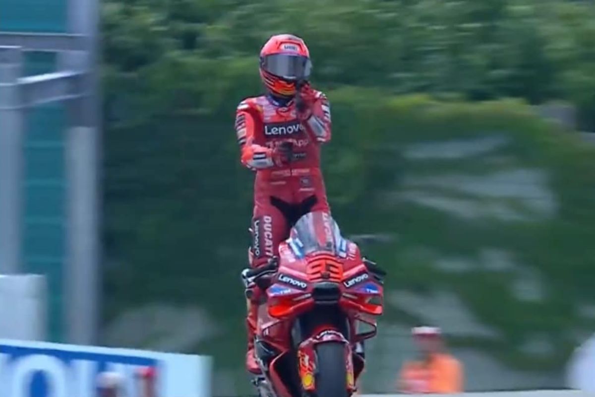 Marc Marquez juara MotoGP Jerman 2025, gaya aura farming, Sachsenring