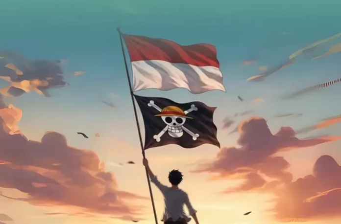 Bendera Indonesia dan One Piece