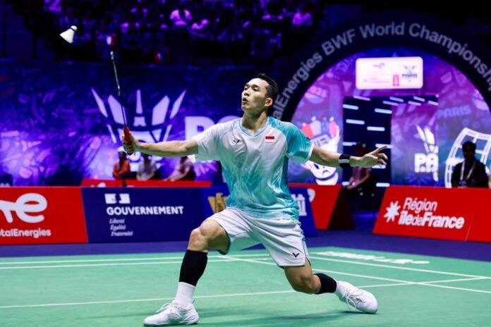 Jonatan Christie di Kejuaraan Dunia Bulutangkis 2025