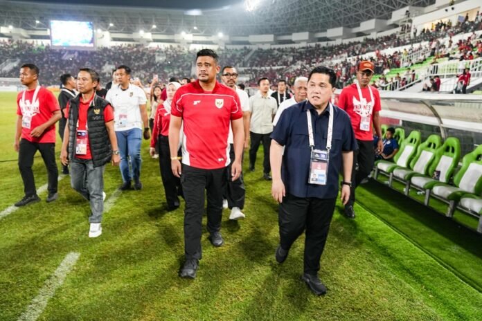 Ketua Umum PSSI Erick Thohir hingga Gubernur Sumatera Utara, Bobby Nasution di Stadion Utama Sumatra Utara