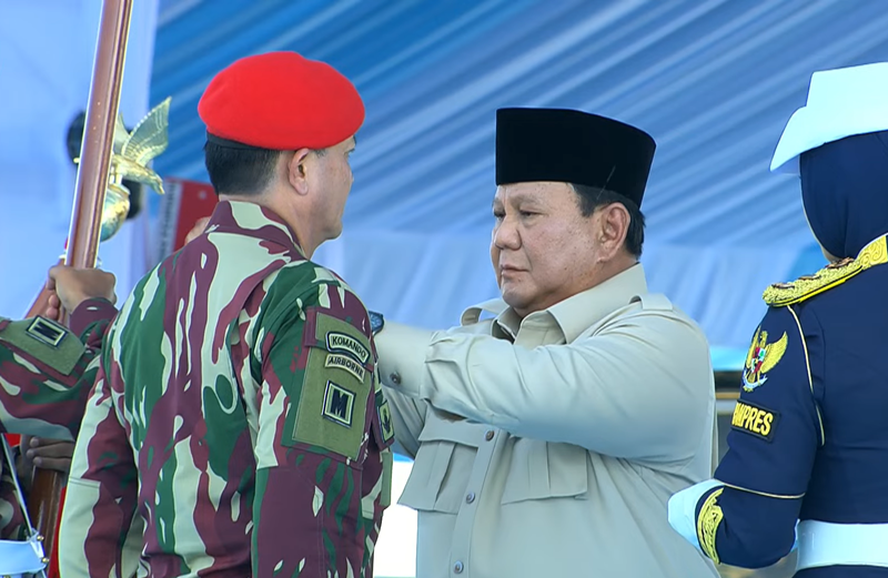 Prabowo Subianto Lantik Jenderal di Kopassus