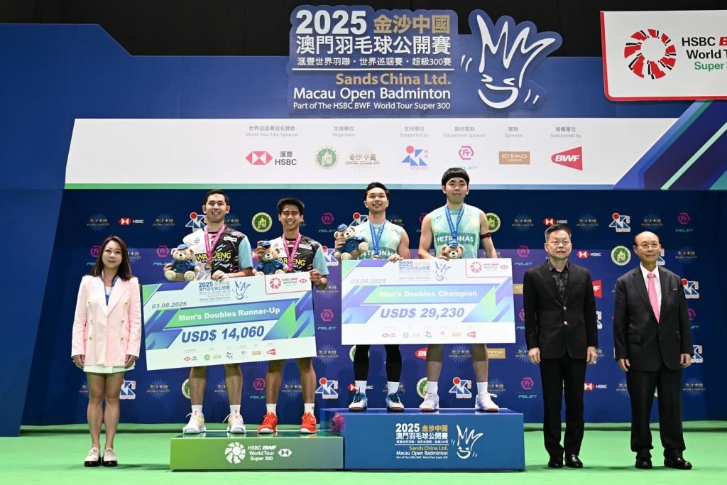 Sabar-Reza Runner-up Macau Open 2025 dan Junaidi-Roy juara Macau Open 2025