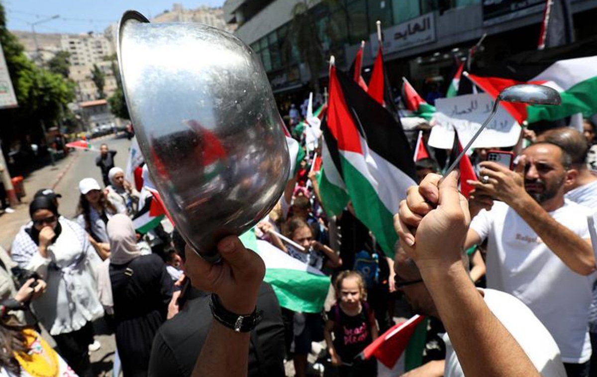 Aksi bela gaza di Istanbul