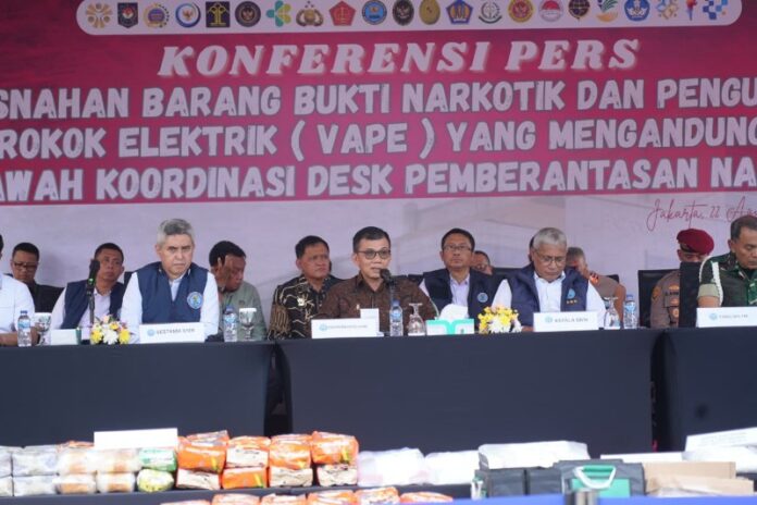 pemusnahan narkoba di sektor polkam ri