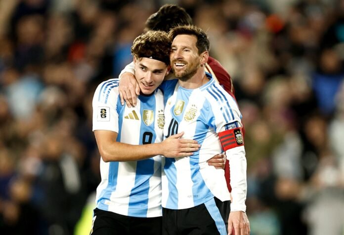 Lionel Messi dan skuad Argentina di Kualifikasi Piala Dunia 2026 kontra Venezuela