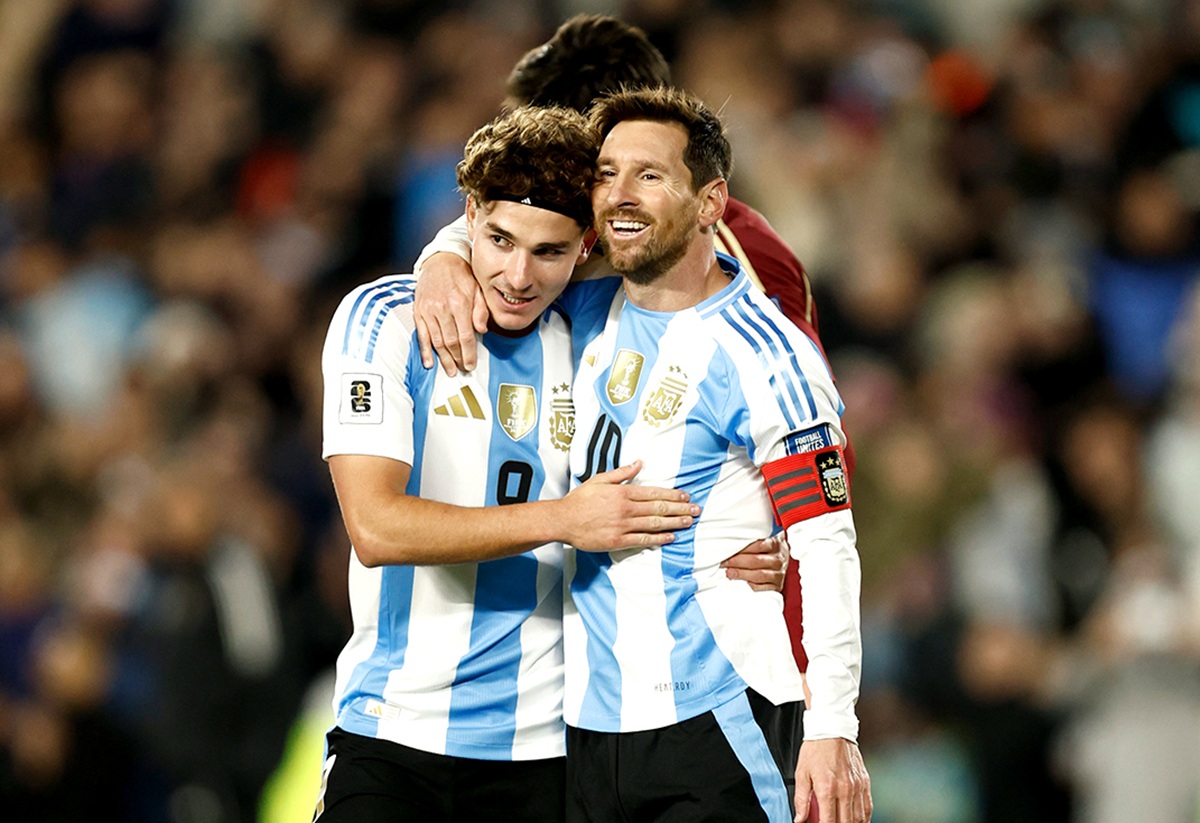 Lionel Messi dan skuad Argentina di Kualifikasi Piala Dunia 2026 kontra Venezuela