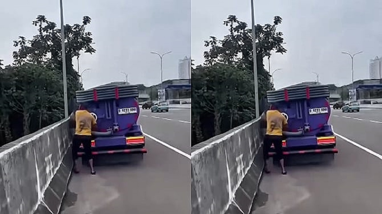 Sopir Truk Buang Tinja ke Sungai