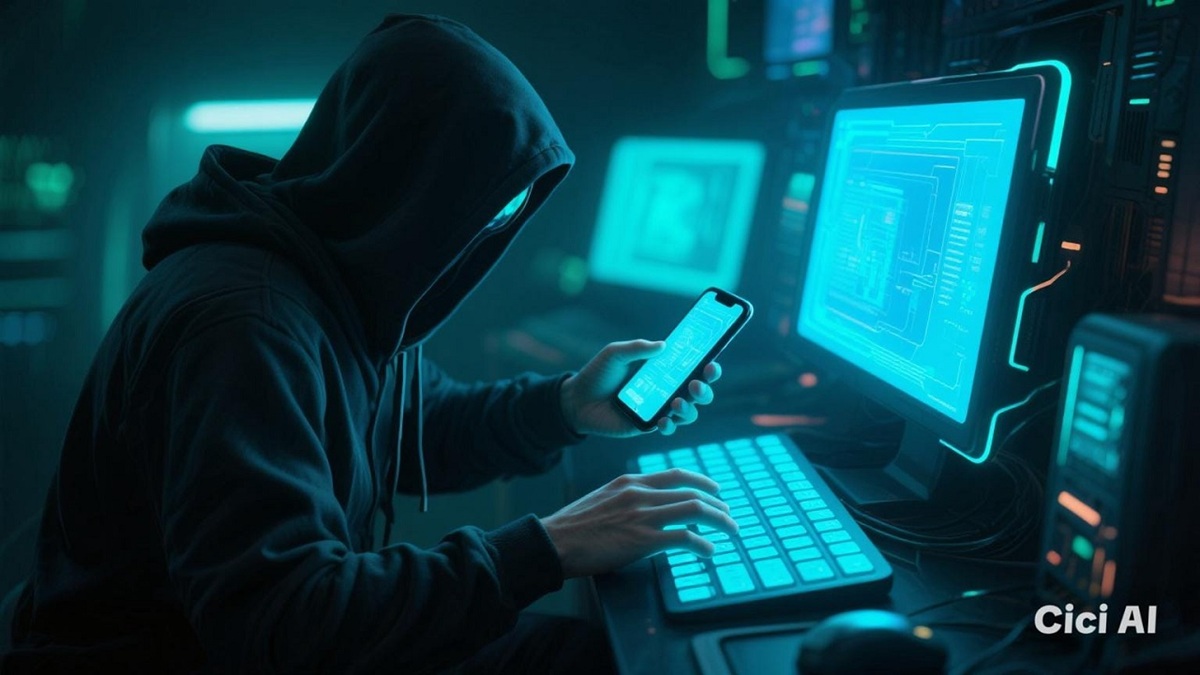 ilustrasi hacking smartphone