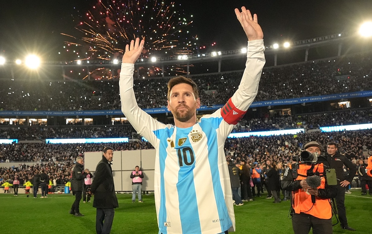 lionel messi bersama timnas argentina