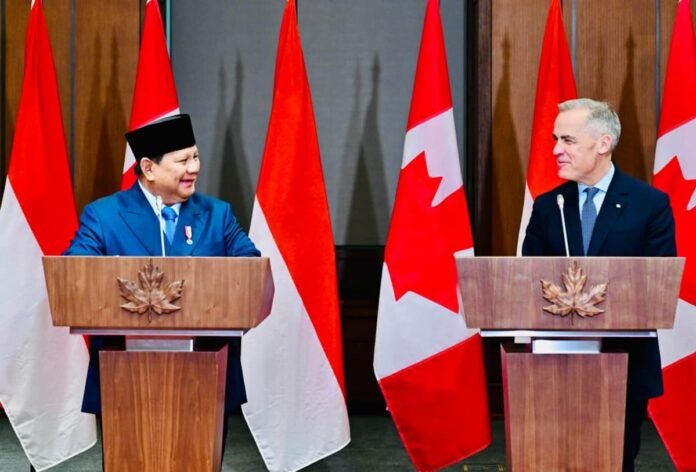 pertemuan presiden prabowo dan pm carney di ottawa, kanada yang menandai terjalinnya sejumlah kesepakatan strategis indonesia kanada