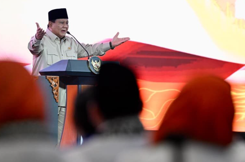 presiden prabowo di acara pks