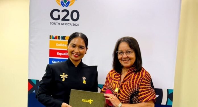wamenpar ni luh puspa saat menghadiri g20