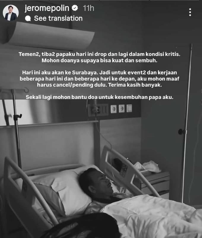Ayah Jerome polin sakit Holopis.com