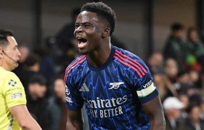 Bukayo Saka bersama Arsenal Bukayo Saka bersama Arsenal