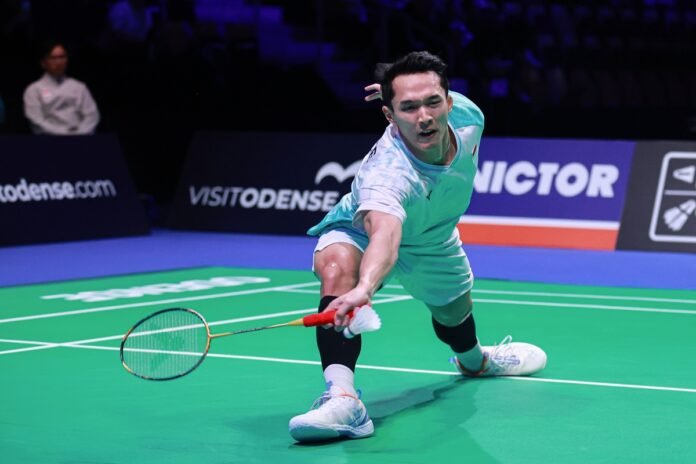 Jonatan Christie di semifinal Denmark Open 2025 Jonatan Christie di semifinal Denmark Open 2025