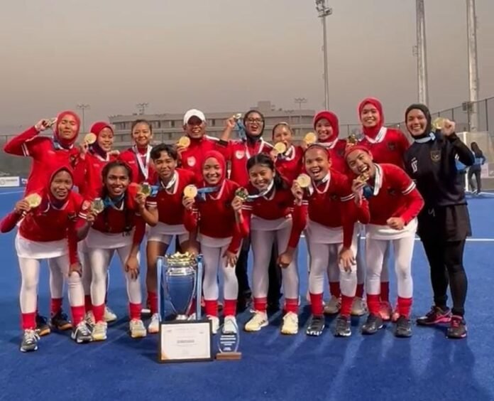 Timnas Hockey Outdoor Putri Indonesia Juara Hockey Asia Tengah 2025