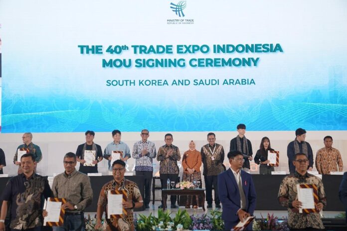 mendag busan saksikan 131 penandatanganan mou eksportir dengan buyer sebesar 9,98 miliar usd di tei 2025
