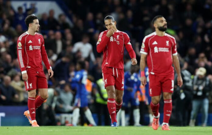 skuad liverpool saat laga melawan chelsea di liga inggris