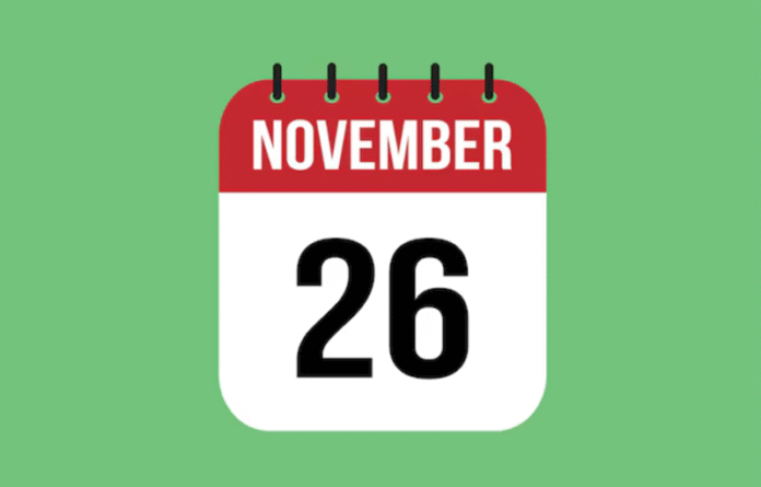 Tanggal 26 November