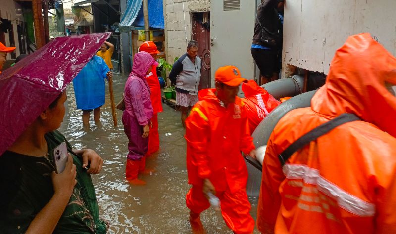 Genangan banjir di Jakarta Utara._HOLOPIS