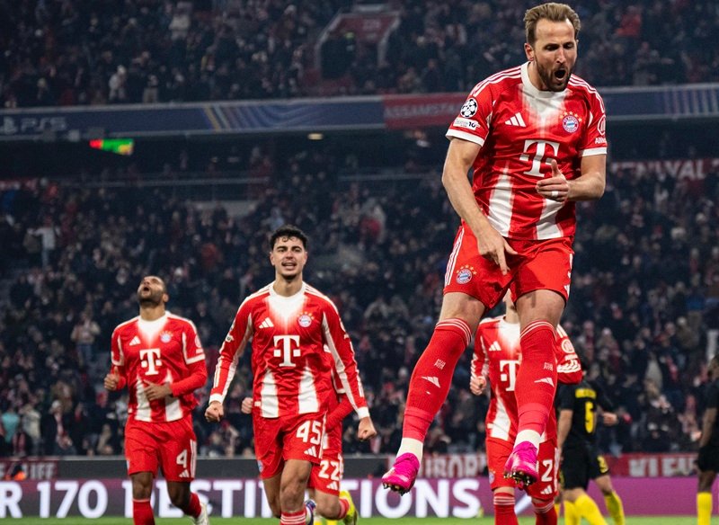 Harry Kane cetak brace di laga Bayern Munchen vs Union di Liga Champions - Holopis