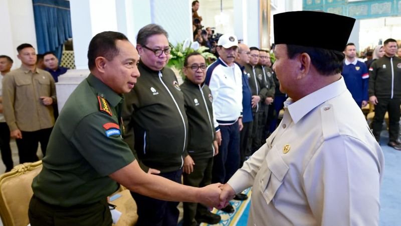 Panglima TNI Agus Subiyanto menghadiri pemberian bonus atlet SEA Games di Istana Negara_HOLOPIS