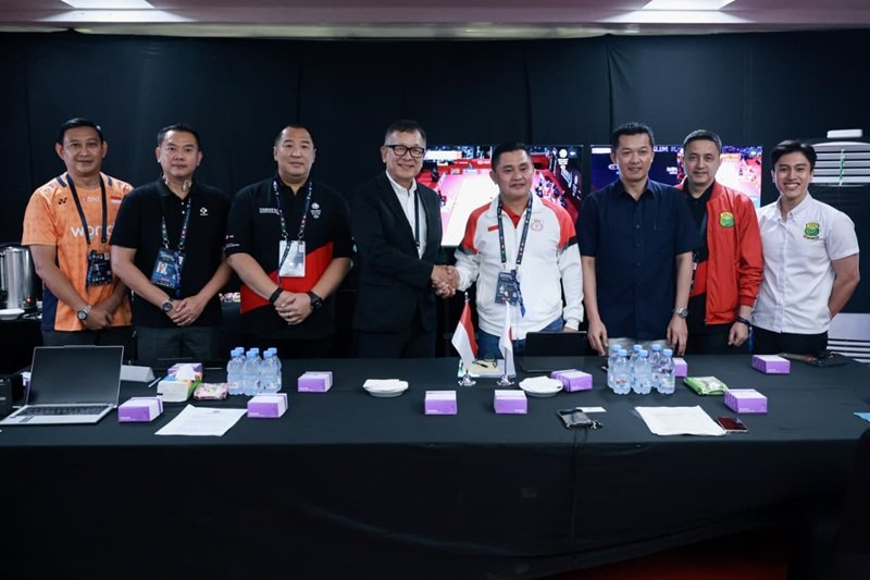 Pertemuan PBSI dan Federasi Badminton Jepang di sela-sela Indonesia Masters 2026 - Holopis