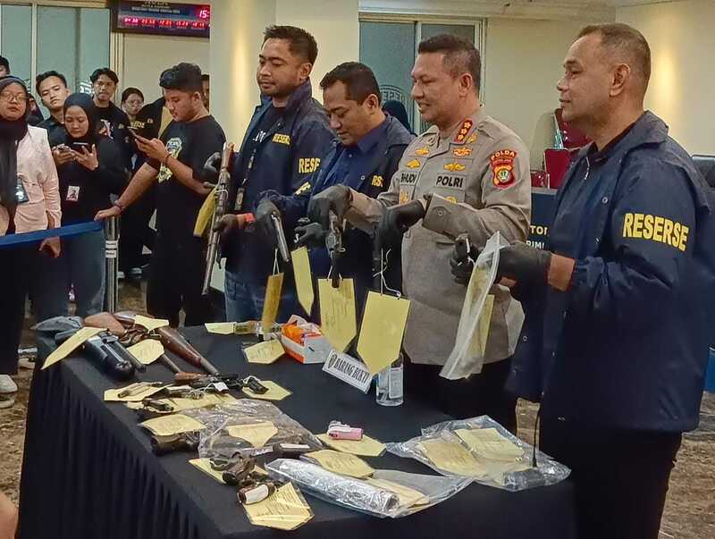 Senjata Api Ilegal Sitaan Polda Metro Jaya