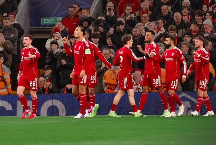 Skuad Liverpool selebrasi gol di Liga Champions - Holopis