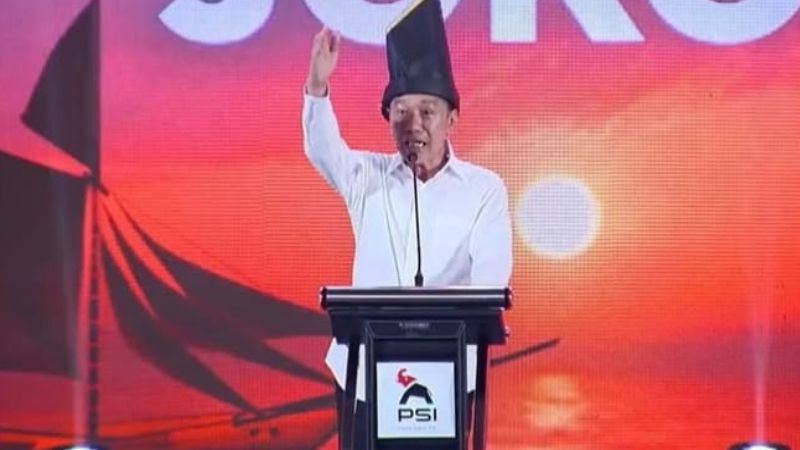 Presiden ke-7 RI Joko Widodo atau Jokowi di Rakenas PSI._HOLOPIS