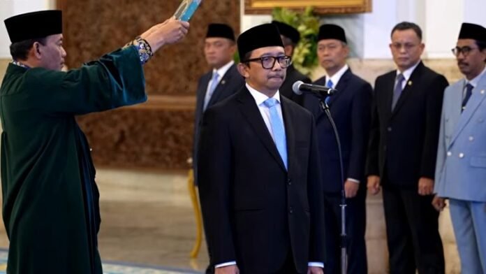 Juda Agung dilantik Presiden RI Prabowo Subianto sebagai Wamenkeu RI di Istana Kepresidenan._HOLOPIS.