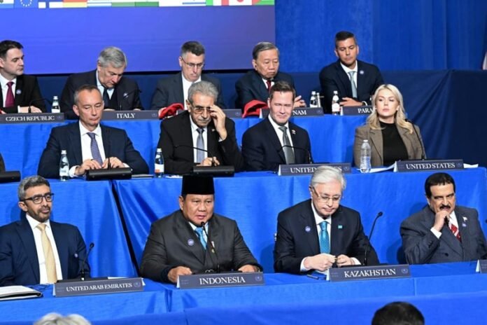 Presiden Prabowo Subianto menghadiri forum perdana Board of Peace di Washington DC - Holopis