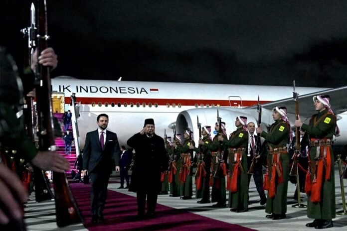 Presiden Prabowo Subianto tiba di Amman, Kerajaan Yordania - Holopis