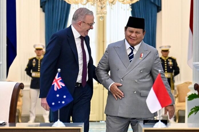 Presiden Prabowo bersama PM Albanese di Istana Merdeka, Jakarta - Holopis