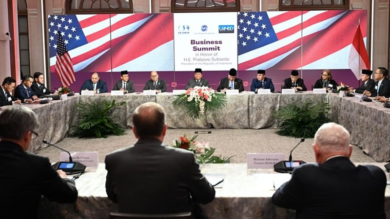 Sesi Roundtable Pada Business Summit Di Washington Dc Yang Dihadiri Presiden Prabowo Subianto Holopis 1