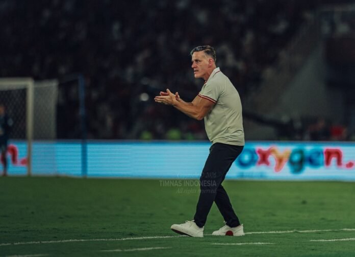 John Herdman Saat Debut Melatih Timnas Indonesia Melawan Saint Kitts And Naves Di Fifa Series 2026 Holopis