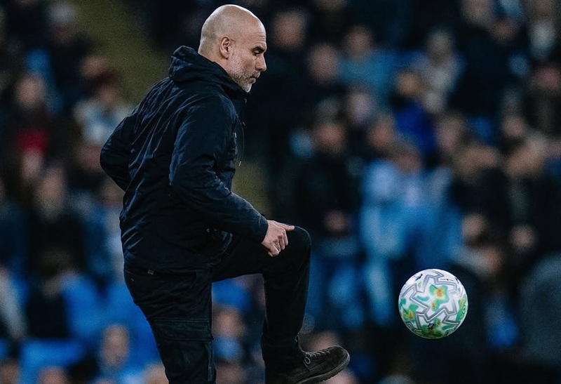 Pelatih Manchester City Pep Guardiola Saat Laga Melawan Nottingham Di Liga Inggris Holopis